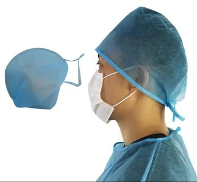 Medical Manufacturer Hospital Requirements Blue SMS 35gsm Hat Doctor Surgeon Cap Breathe Cool and Strong Head Cover
