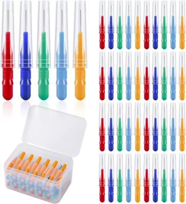 China SJ Braces Brush Cleaner Interdental Brush Toothpick Dental Tooth Flossing Head Oral Dental Hygiene Flosser à venda