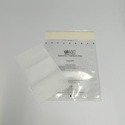 China Autoclave Transparent Zipper Biological Laboratory Specimen Bags With Pocket for sale