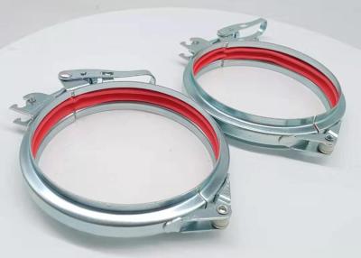 China Flange Pipe Connection Adjustable Bolt Seal 125MM Galvanised Pipe Clamps for sale