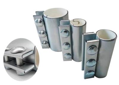 China 3 Bolt 3 Metal Pipe Couplings Steel Low Pressure Material Conveying Connector for sale