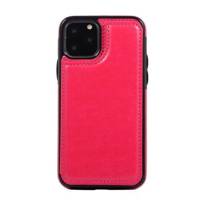 China Shockproof PU Leather Mobile Phone Wallet Case Harmless IPhone 11 Cover for sale
