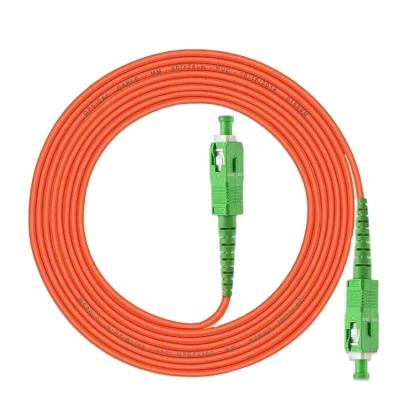 China Orange OM3 OM5 Armored Fiber Optic Patch Cord , SC UPC Patch Cord for sale