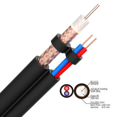 China 95% Braided CCTV Siamese Cable For Security Camera for sale