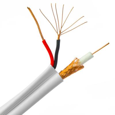 China RG59 2C Power 75OHM Siamese Coaxial Cable For CCTV Camera for sale