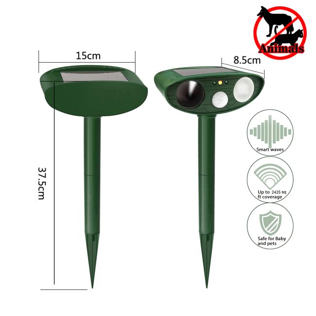 Hot sale on E-commerce platform solar power ultrasonic cat dog rat repeller