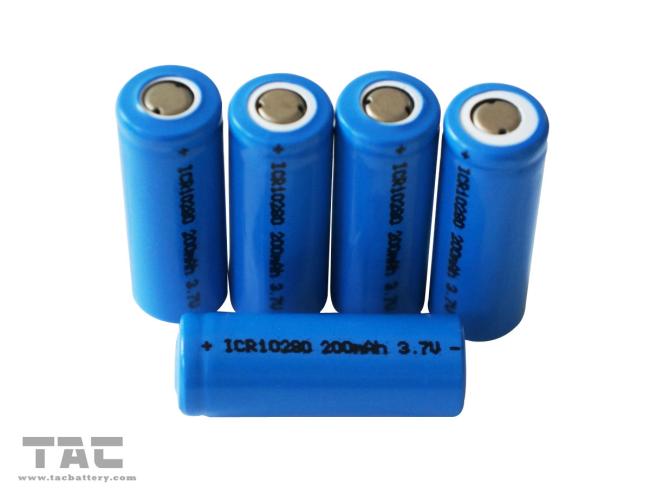 3.7V Lithium ion Cylindrical Battery ICR10280 200mAh