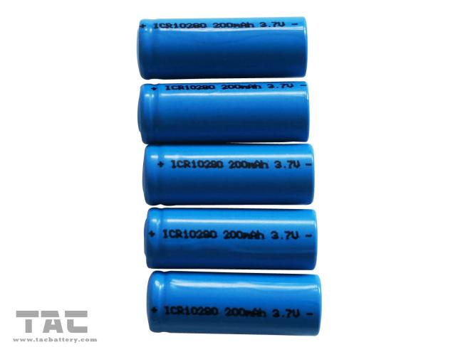 3.7V Lithium ion Cylindrical Battery ICR10280 200mAh
