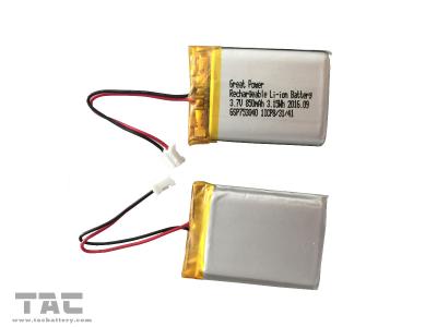 China BIS 3.7V Li Polymer Battery GSP753040 Lithium Battery 850mAH For Vehicle Mounted Safety System for sale