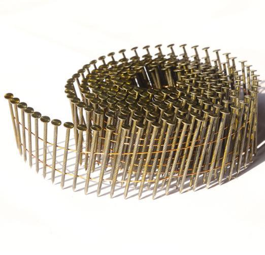 2 1/4′′x. 099′′ Wire Pallet Coil Nails Clavos Helicoidales Screw Shank Diamond Point