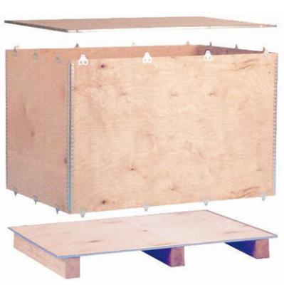 China Fumigation Wooden Box Pallets Plywood Box Fumigated Wooden Case For Easy Lifting for sale