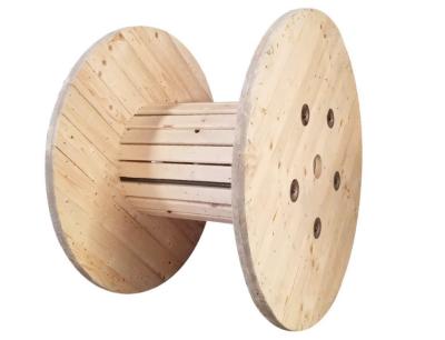China Empty Large Wooden Cable Spools Cable Reel Wooden Wire Drum for sale