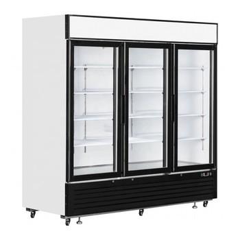 China 3 glass door fan cooling beverage display cooler for store and supermarket for sale
