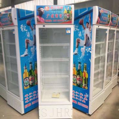 China Supermarket commercial upright glass door beverage display cooler for sale
