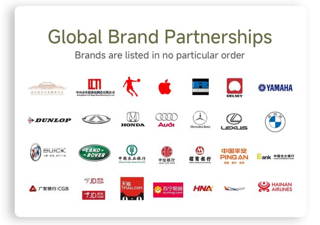 Global brand partnerships