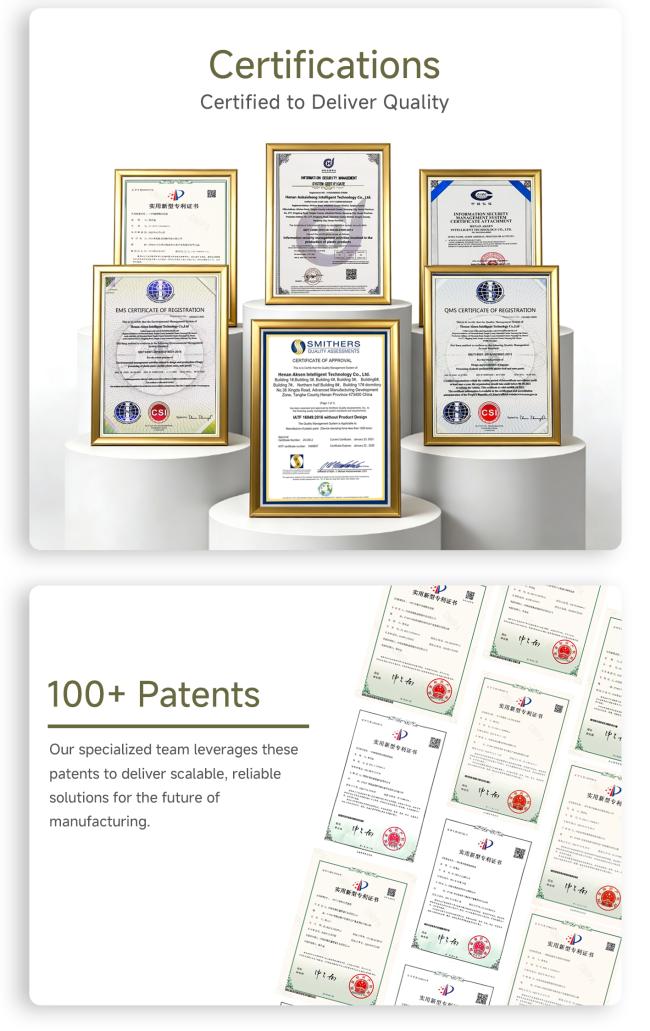 Factory certifications and patents