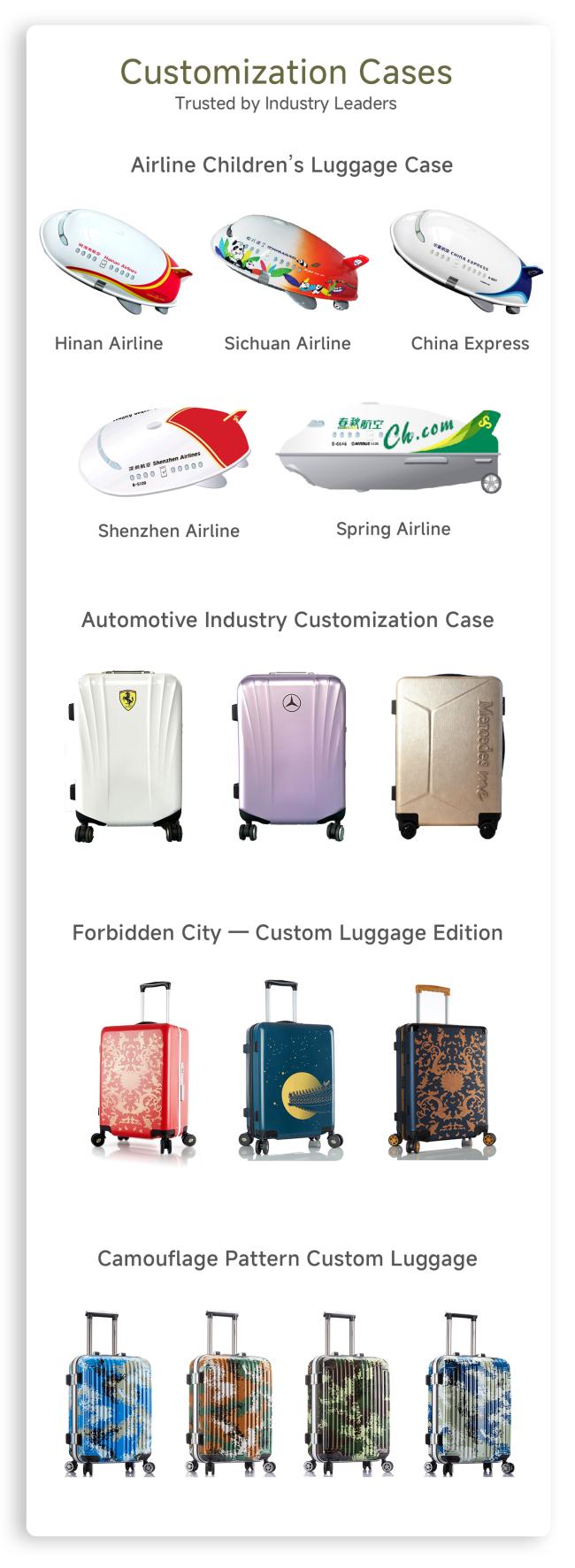 Customized luggage cases