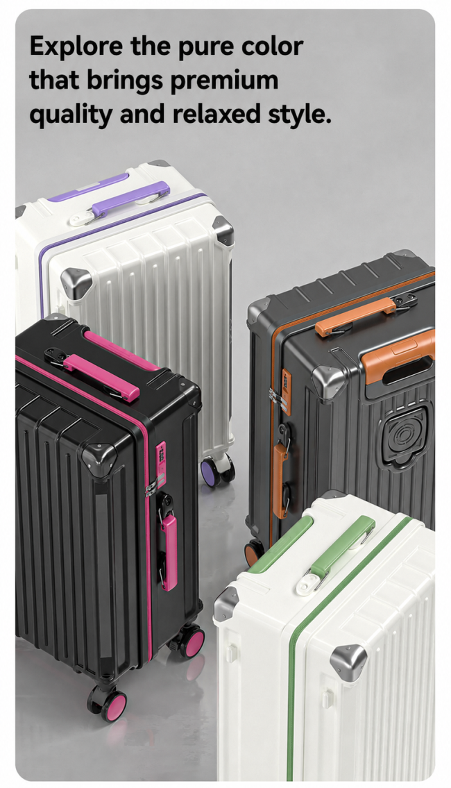 Multiple luggage color options