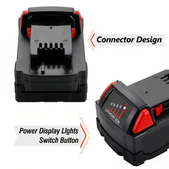 Milwaukee XC 6.0ah Red-Lithium Battery front view