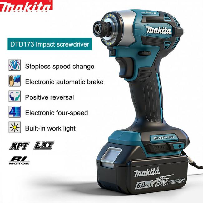 Complete power tool combo kit with all components displayed