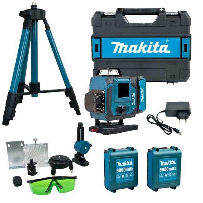 Makita cross laser level in use