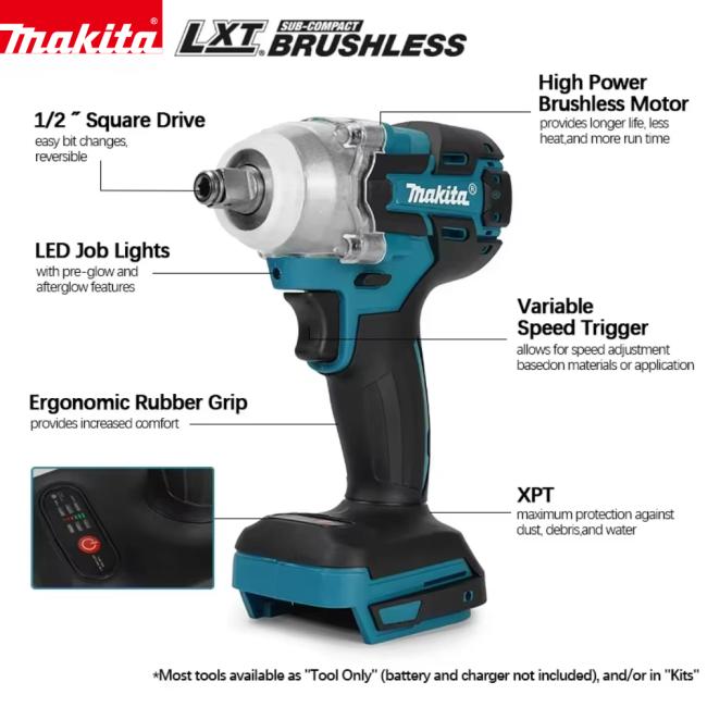 Industrial Grade Lithium Battery Impact Wrench - Side View