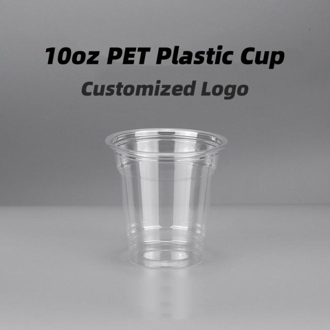 Disposable Pet Plastic Cup Drink Milk Tea Cup Custom Printed U Shape