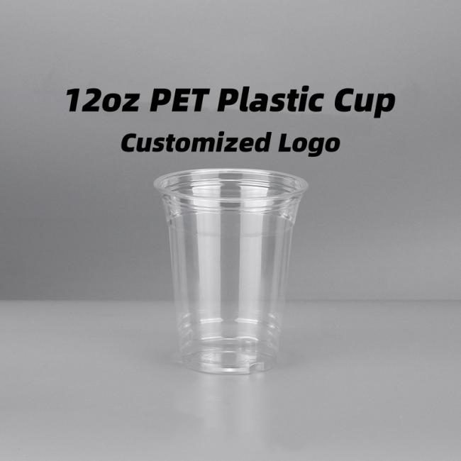 Disposable Pet Plastic Cup Drink Milk Tea Cup Custom Printed U Shape