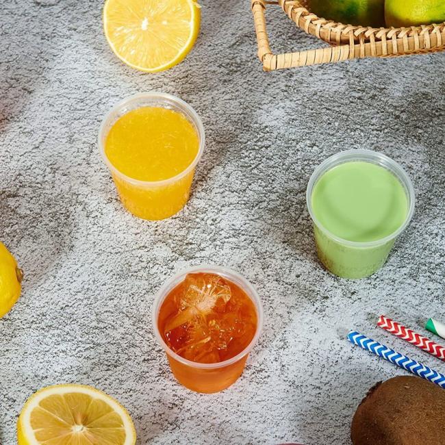 Favorites Disposable PP Plastic Cup 3.5 Oz 100 Ml Various Size Juice Drinking with Customized Logo