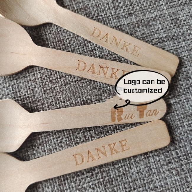 Biodegradable Logo Printable Eco Small Wooden Knife in Eco-Friendly Choice