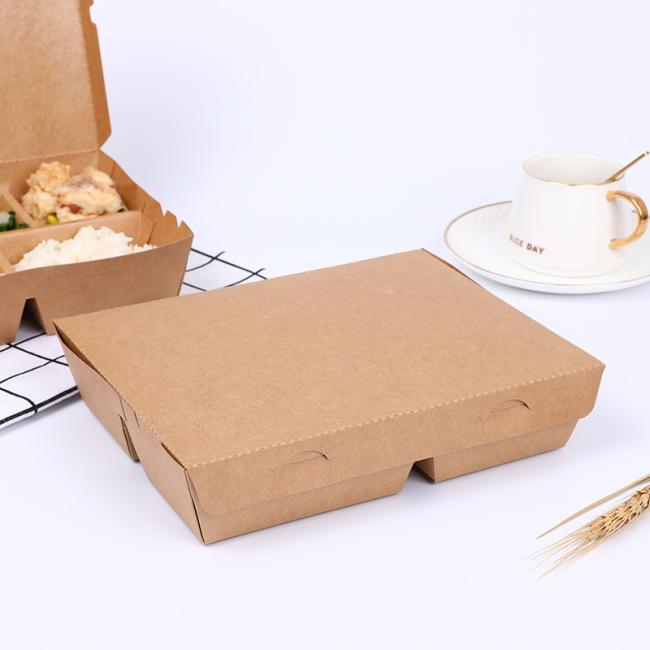 Eco Friendly Paper Disposable Lunch Box 3/4 Compartments