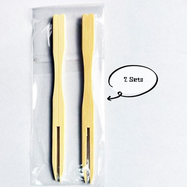 Disposable Bamboo Fruit Fork Eco-Friendly Biodegradable Salad Fork