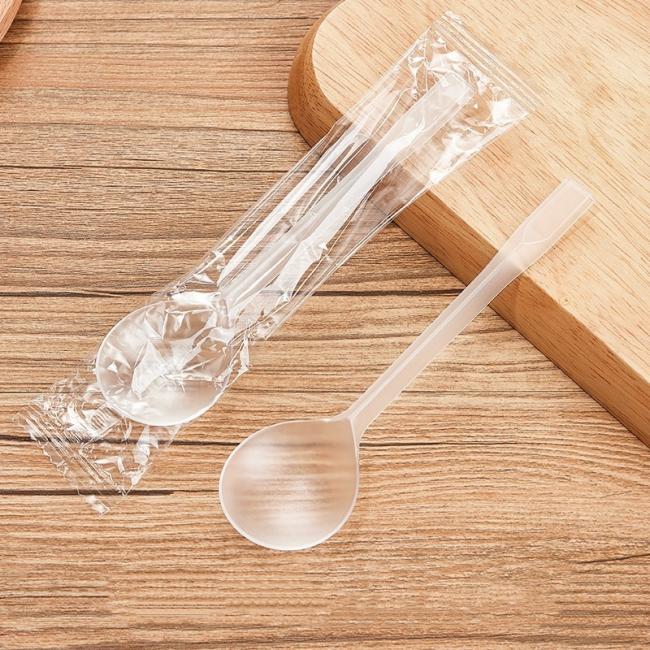 Disposable Plastic Spoon Clear Food Grade Heavy Duty Disposable Plastic Products