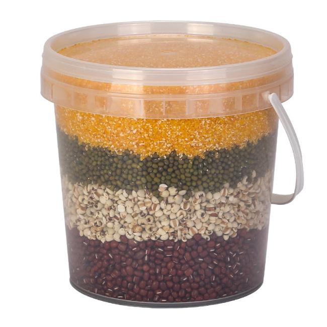 Portable 1L-25L Food Grade PP Round Clear Plastic Bucket with Handle