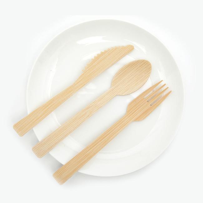 Disposable Biodegradable Wooden Cutlery Set Knife Fork Spoon Teaspoon
