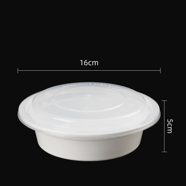 Disposable PP Plastic Takeaway Food Container PP Black Bowl with Lid
