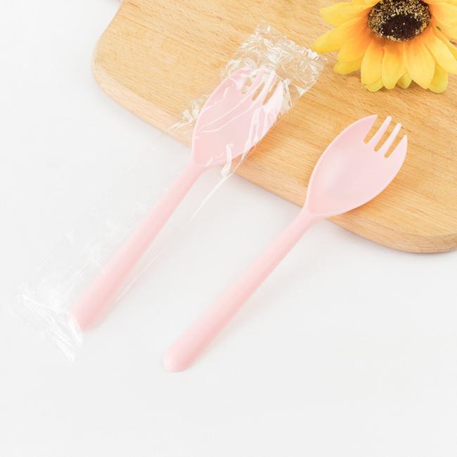Disposable Plastic Cutlery Length Plastic Spork Colourful Spork