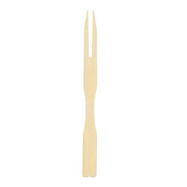 Wholesales Disposable Bamboo Cutlery 9cm Fork Fruitsalad Fork