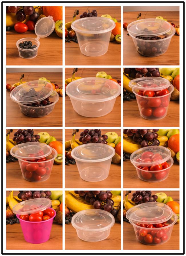 SGS Proved Disposable Transparent Perfect Sealed Plastic Cup Sauce Cup with Lid Packaging Box