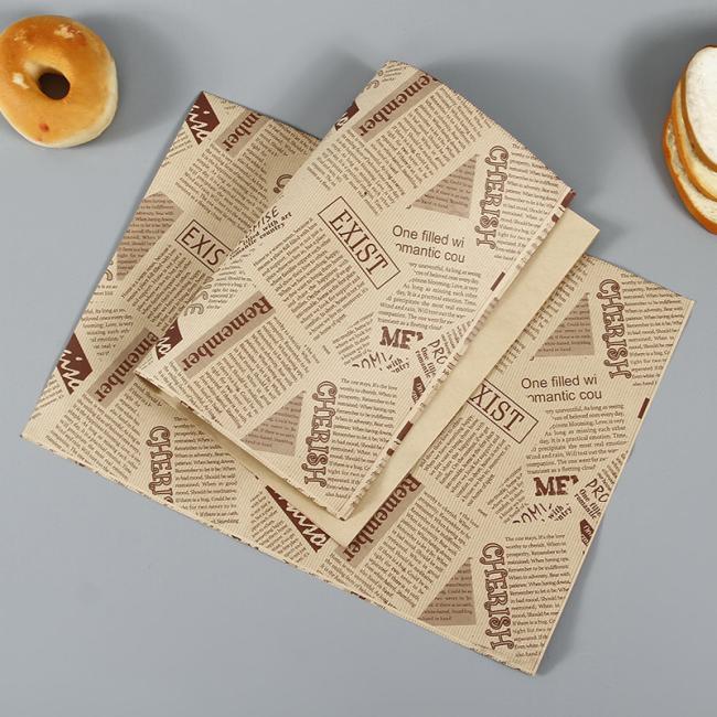 Disposable Sandwich Packaging Paper, Food Oil Proof Paper