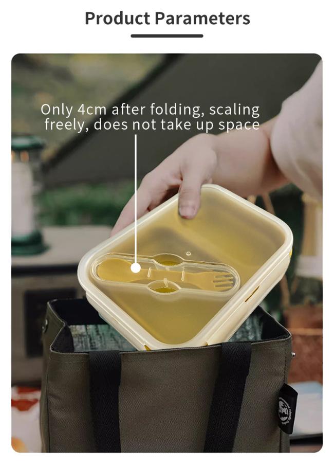 Portable Leak Proof Compartment Lunch Box Insulated Free Silicone Lunch Box