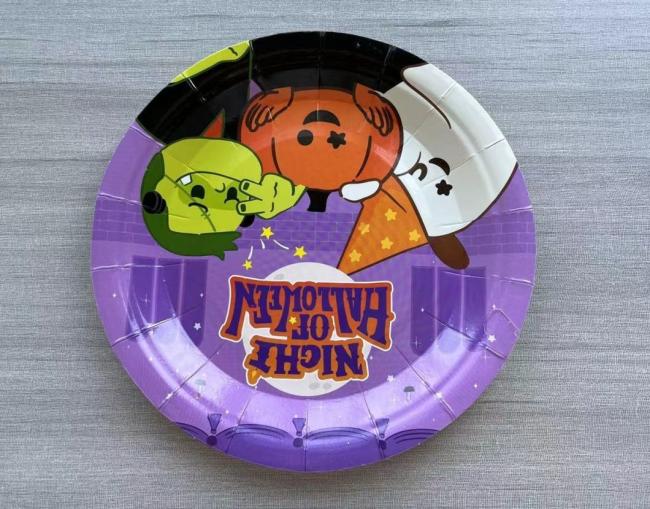 Disposable New Family Party Paper Tray 300GSM Housewarming Cake Dessert Tray Paper Plate Customizable