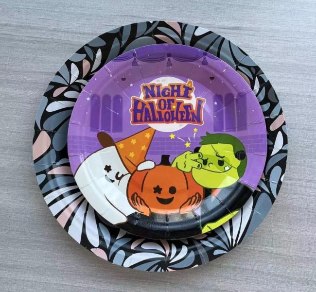 Disposable New Family Party Paper Tray 300GSM Housewarming Cake Dessert Tray Paper Plate Customizable