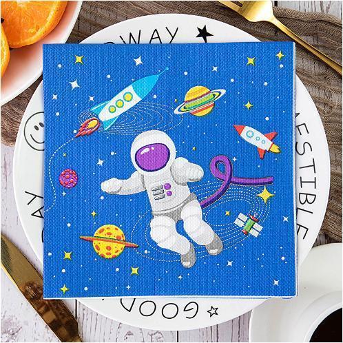 Disposable Flora Cartoon Printed Napkin Party Decoration Colorful Tissue