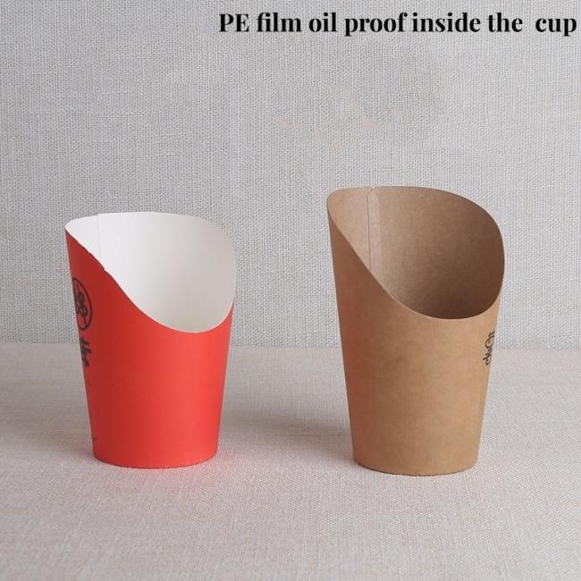 Brown Kraft Chip French Fries Holder Disposable Paper Food Grade Charcuterie Favor Cups