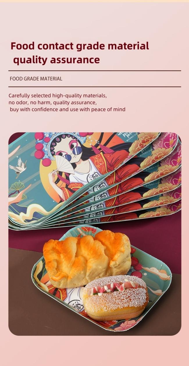 Biodegradable Disposable Paper Tableware Compostable New National Style Plate