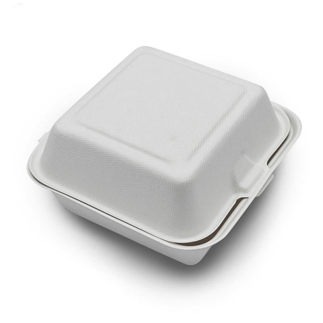 100% Compostable Disposable Bagasse Lunch Box Take out Food Containers