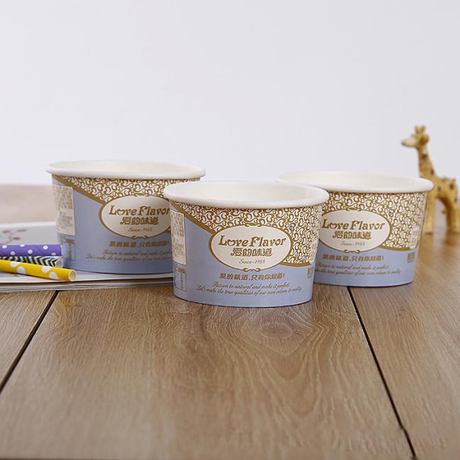 Factory Hot Sell Custom Design Disposable 3oz Ice Cream Paper Bowl