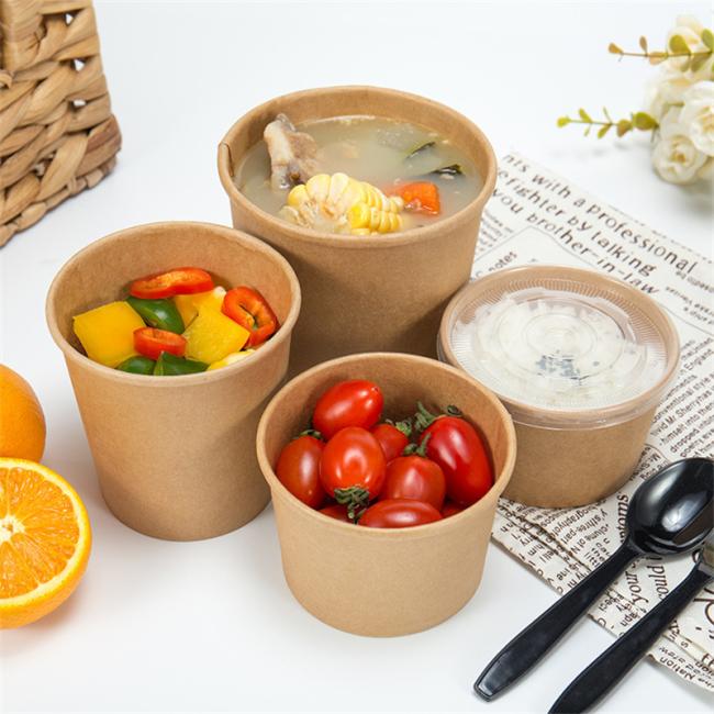 8oz/12oz/16oz/18oz/26oz/32oz Custom Manufacturer Disposable Kraft Soup Bucket