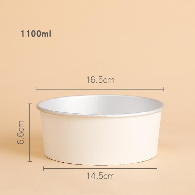 Disposable Aluminum Foil Kraft Paper Bowl Custom Logo Printed